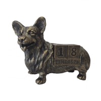 Вечный календарь "Корги", в патине Вечный календарь "Корги", в патине