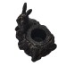 Подсвечник "Зайчик у пенька", в патине